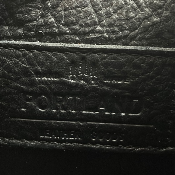 Portland Leather Black Bucker Bag Small - Picture 4 of 8